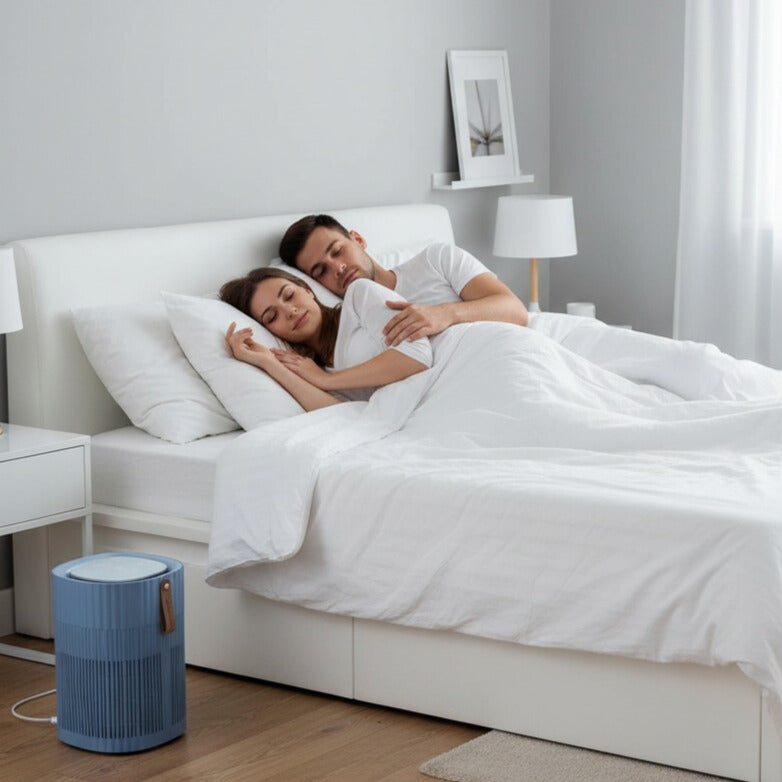 Luchtreiniger Hepa Slaapkamer - AirExchange 150-T staalblauw - Tot 40m² - Fluisterstil