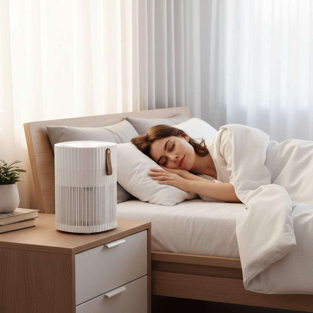 Luchtreiniger Hepa Slaapkamer - AirExchange 150-T Wit - Tot 40m² - Fluisterstil