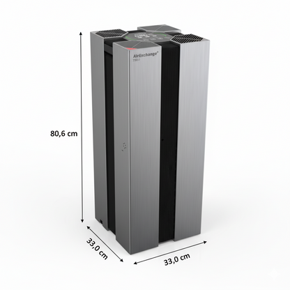 Luchtreiniger Hepa 14 - AirExchange 750-T Zwart - Zeer Krachtig Tot 120 m²