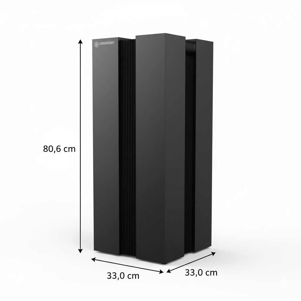 Luchtreiniger Hepa 14 - AirExchange 750-T Zwart - Zeer Krachtig Tot 120 m²