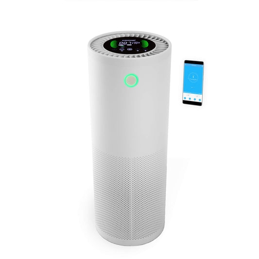 Luchtreiniger Hepa 14 - AirExchange 600-T Wit -Krachtige Vortex - Fluisterstil