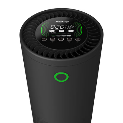 Luchtreiniger Hepa 14 - AirExchange 600-T Zwart -Krachtige Vortex - Fluisterstil