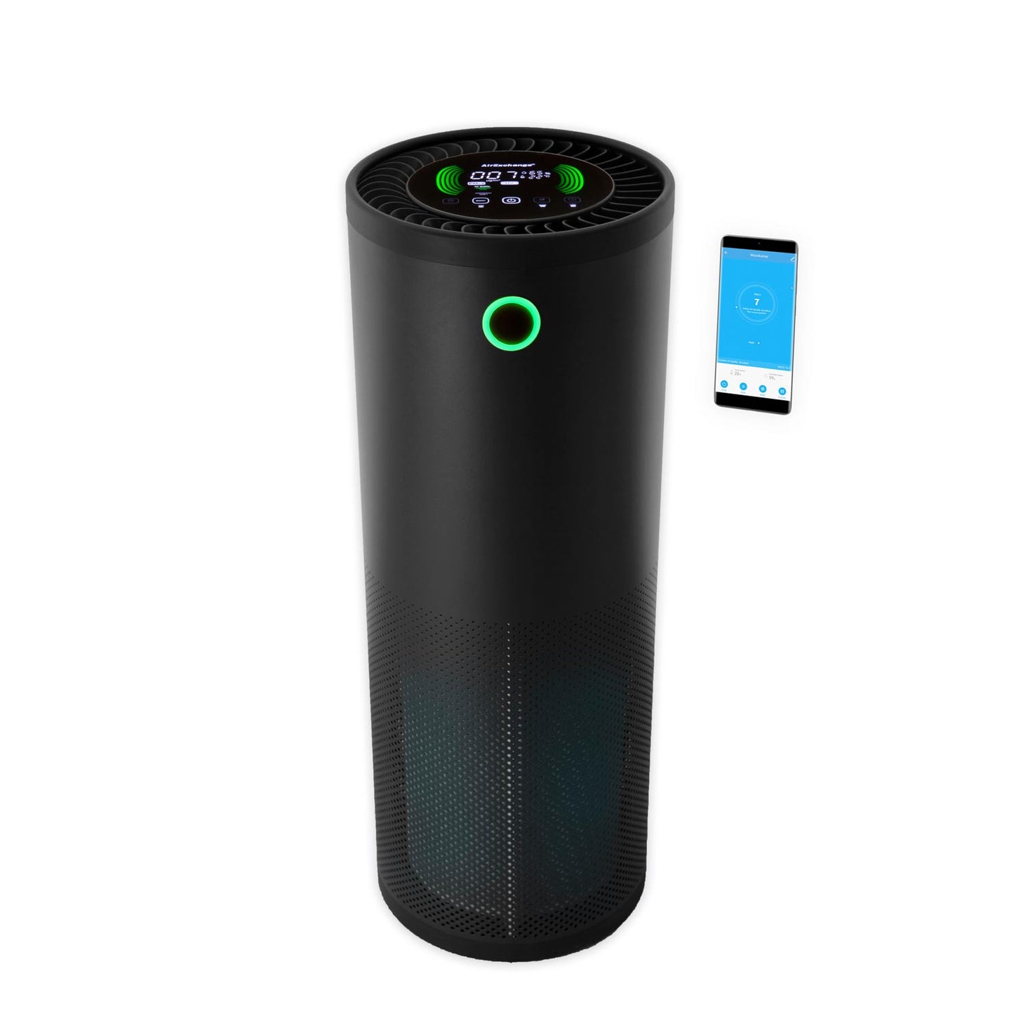 Luchtreiniger Hepa 14 - AirExchange 600-T Zwart -Krachtige Vortex - Fluisterstil