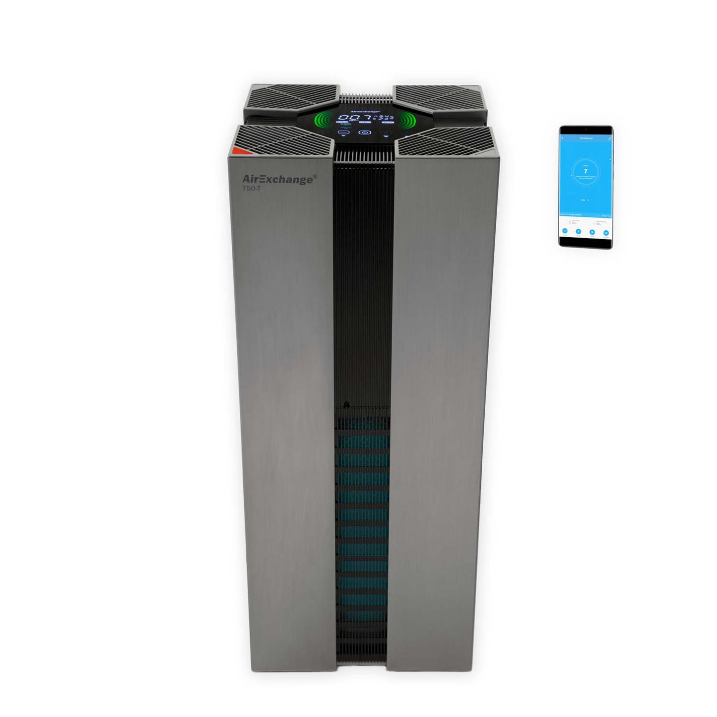 Luchtreiniger Hepa 14 - AirExchange 750-T Zwart - Zeer Krachtig Tot 120 m²