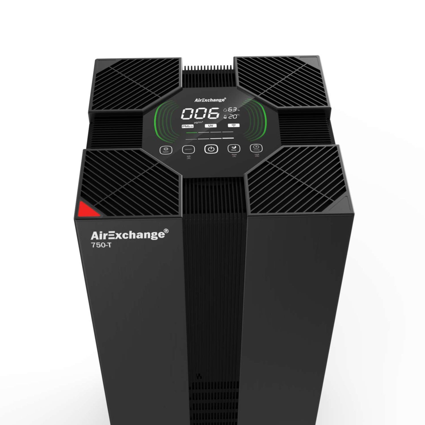 Luchtreiniger Hepa 14 - AirExchange 750-T Zwart - Zeer Krachtig Tot 120 m²