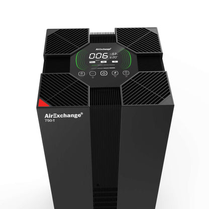 Luchtreiniger Hepa 14 - AirExchange 750-T Zwart - Zeer Krachtig Tot 120 m²