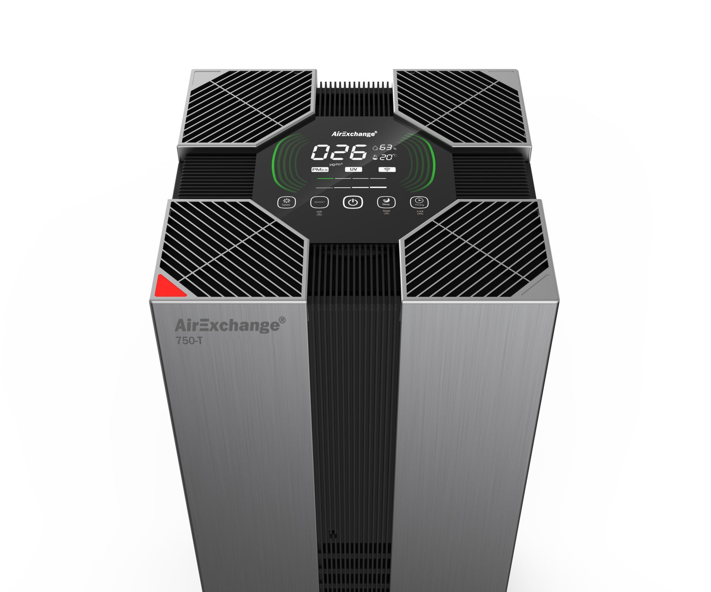 Luchtreiniger Hepa 14 - AirExchange 750-T Zwart - Zeer Krachtig Tot 120 m²
