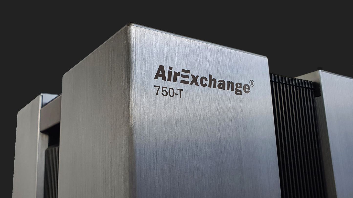 Luchtreiniger Hepa 14 - AirExchange 750-T Zwart - Zeer Krachtig Tot 120 m²